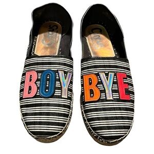 CIRCIS by Sam Edelman BOY BYE Stripped Espadrilles Size 10